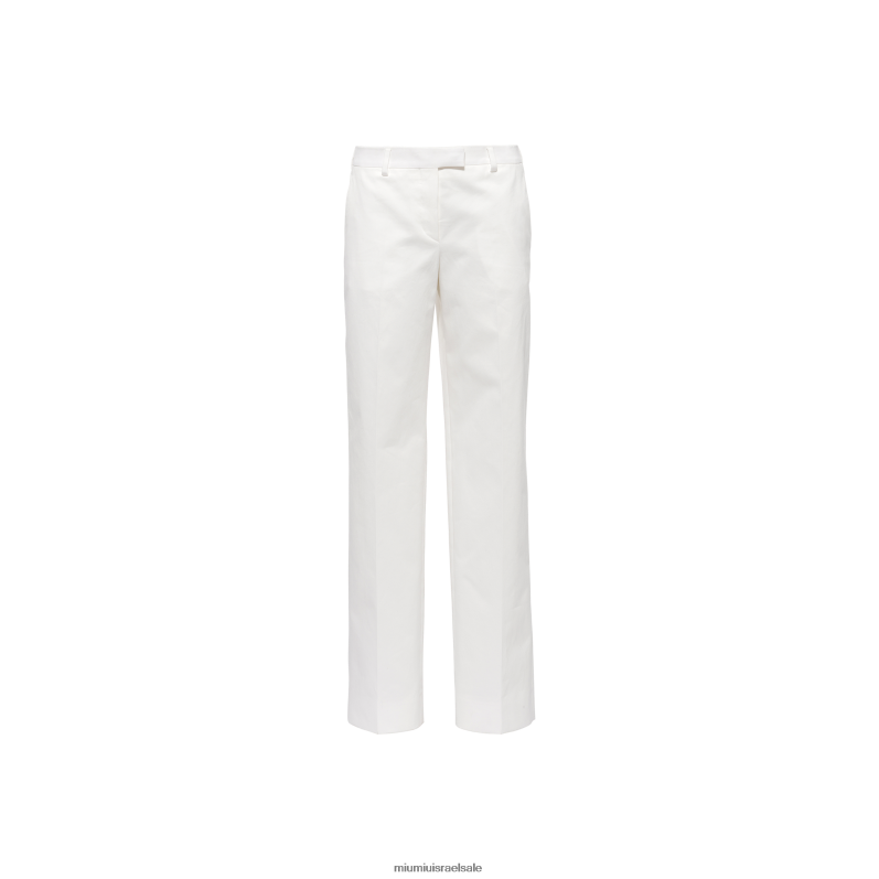 מוכן ללבישה לבן Miu Miu מכנסי צ'ינו FNPPL1008