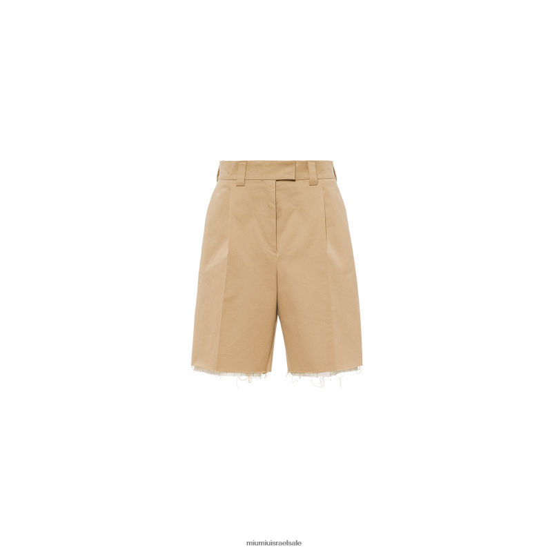 מוכן ללבישה חוּט Miu Miu ברמודות צ'ינו עם לוגו רקום FNPPL1010