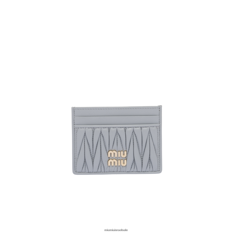 אוסף דְגָנִיָה Miu Miu מחזיק כרטיס מעור נאפה מטלסה FNPPL1040