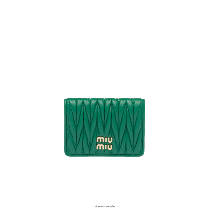 אוסף מנגו Miu Miu מחזיק כרטיס מעור נאפה מטלסה FNPPL1048