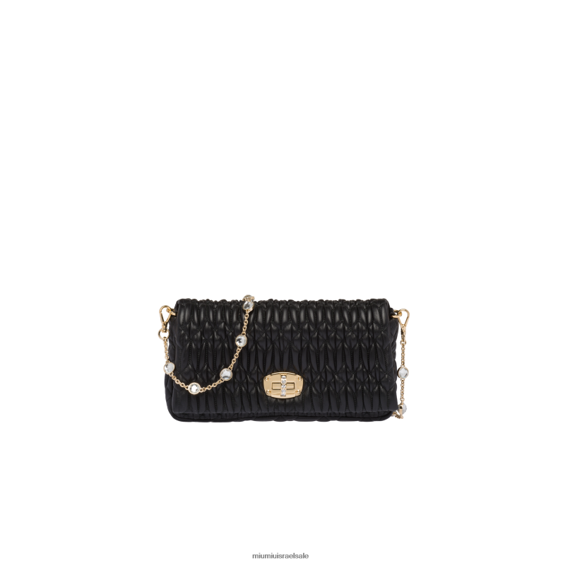 אוסף שָׁחוֹר Miu Miu תיקי כתף FNPPL105