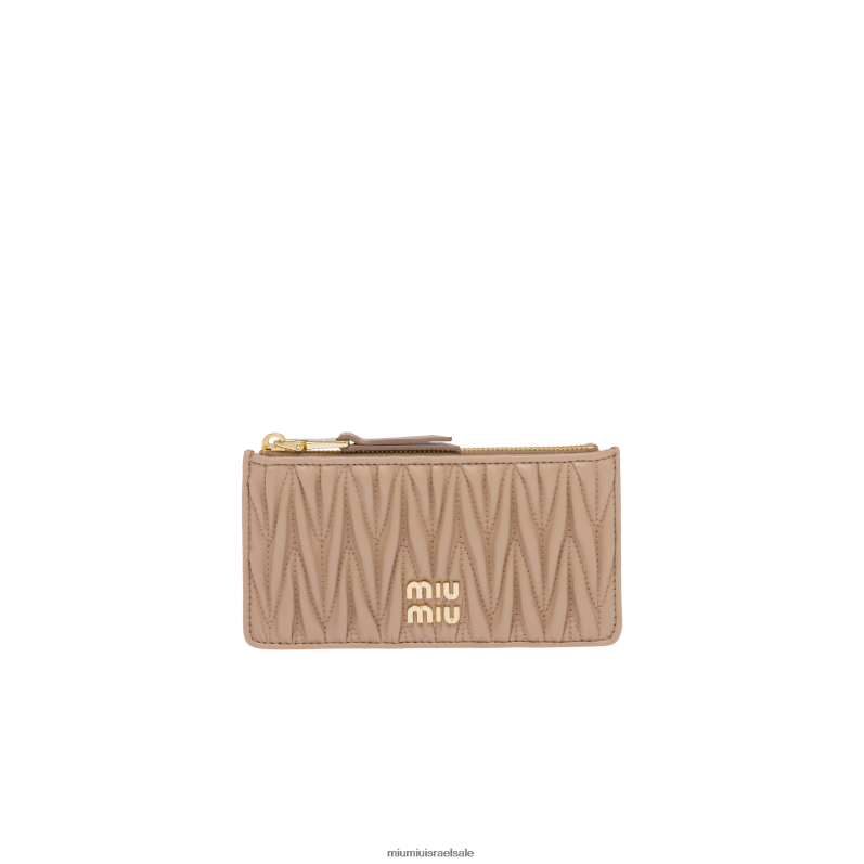 אוסף קָמִיעַ Miu Miu ארנק מעטפה מעור נאפה מטלסה FNPPL1051
