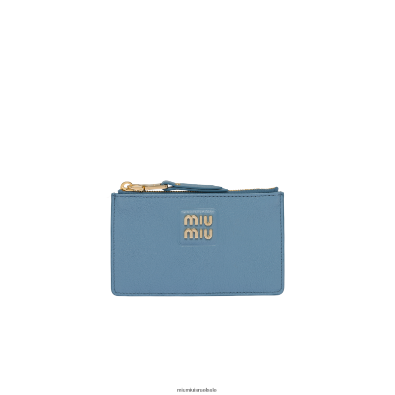 אוסף כחול אסטרלי Miu Miu ארנק מעטפת עור מדרס FNPPL1058