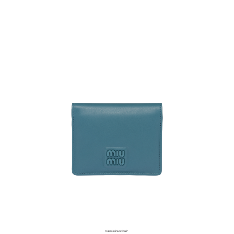 אוסף מרינה כחול Miu Miu ארנק עור קטן FNPPL1065
