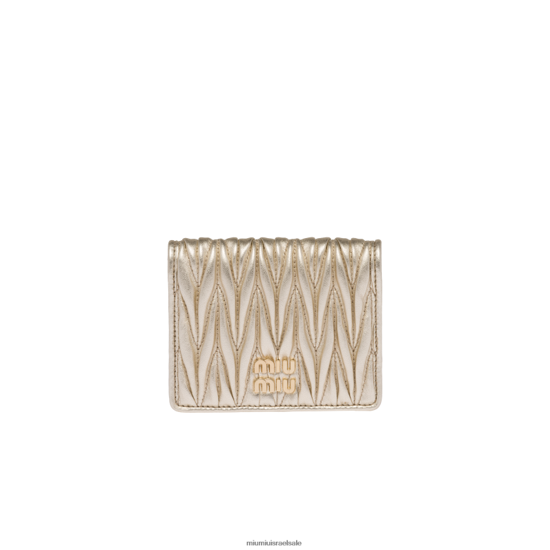 אוסף פיריט Miu Miu ארנק קטן מעור נאפה מטלסה FNPPL1074
