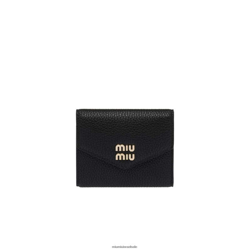 אוסף שָׁחוֹר Miu Miu ארנק עור קטן FNPPL1080