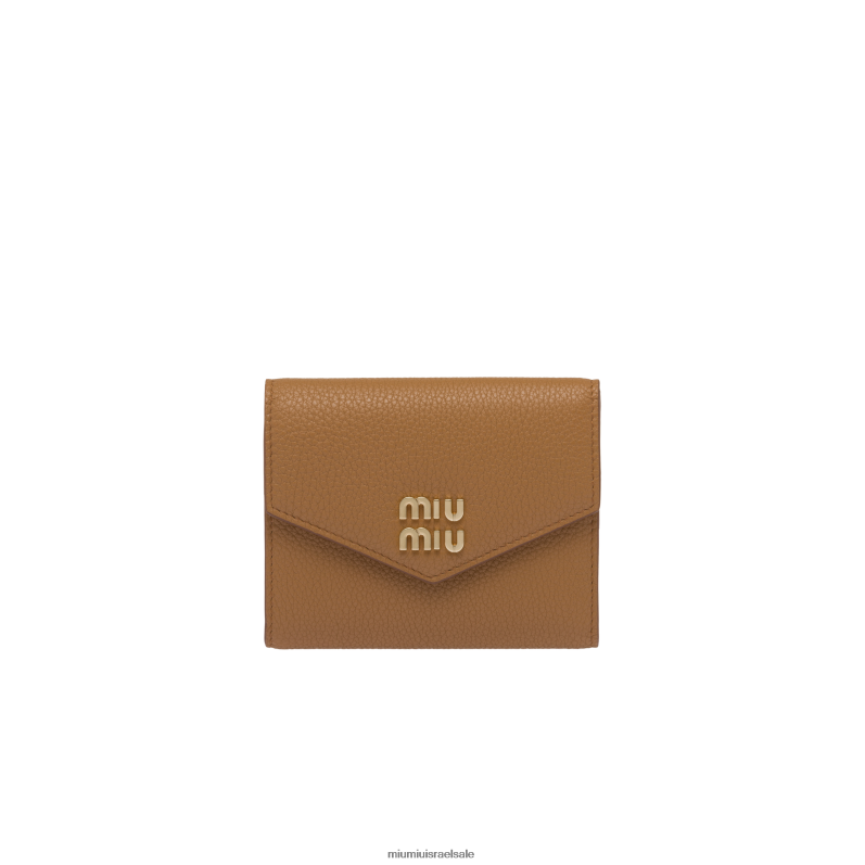 אוסף קַרַמֵל Miu Miu ארנק עור קטן FNPPL1082