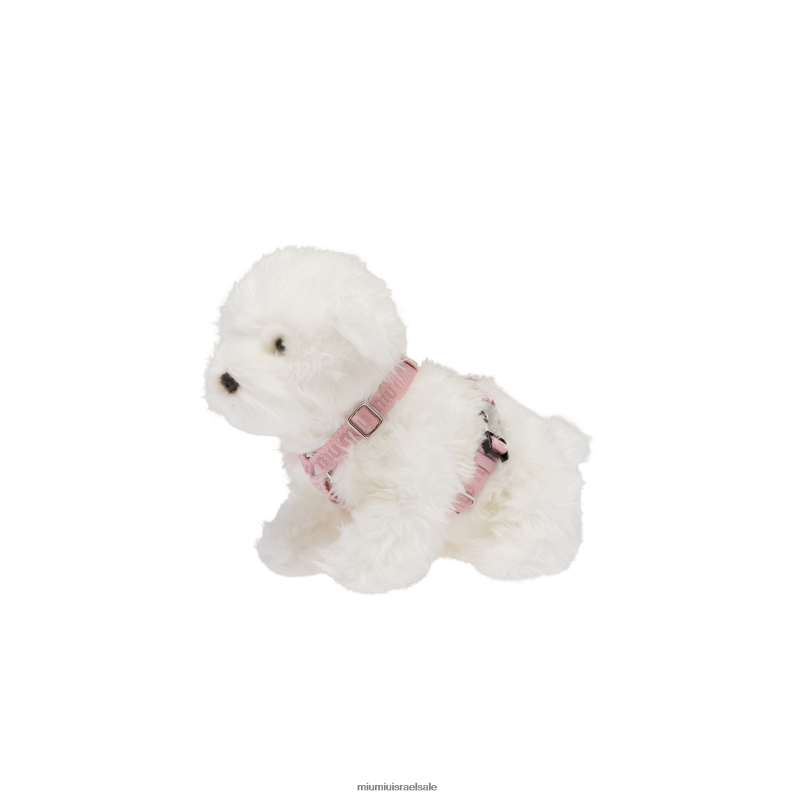 אביזרים ורוד בהט Miu Miu רתמת כלב סרט ארוגים FNPPL1103