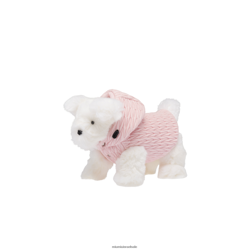 אביזרים ורוד בהט Miu Miu רתמת כלבים מבד מטלס FNPPL1104