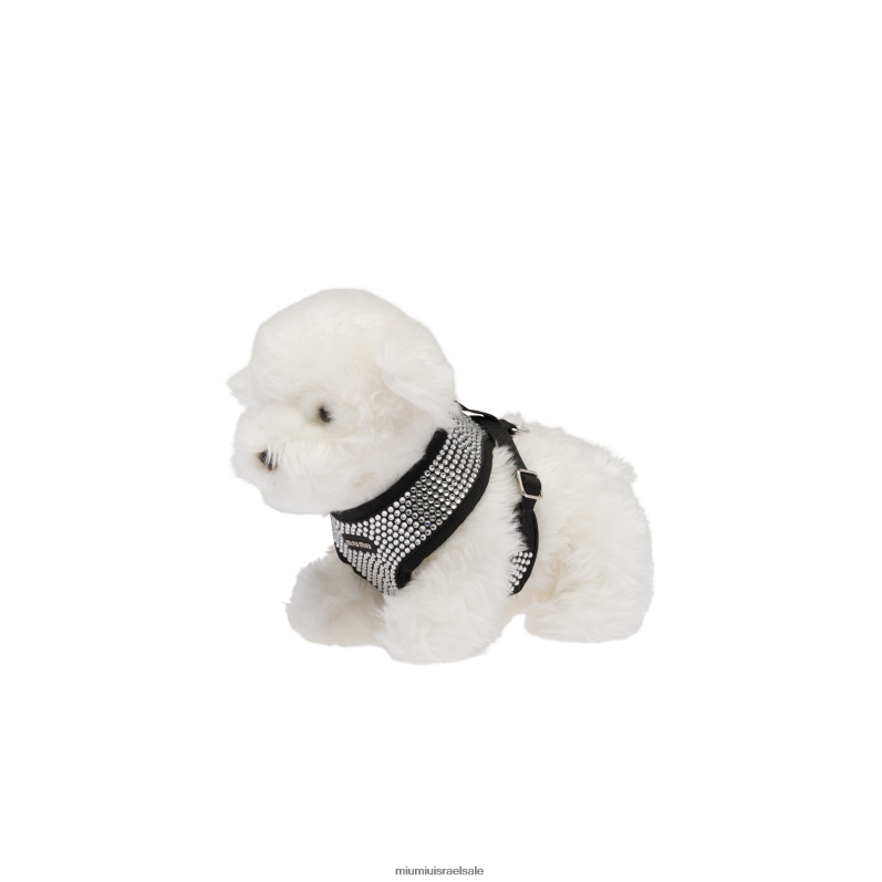 אביזרים שָׁחוֹר Miu Miu רתמת סאטן לחיות מחמד FNPPL1107