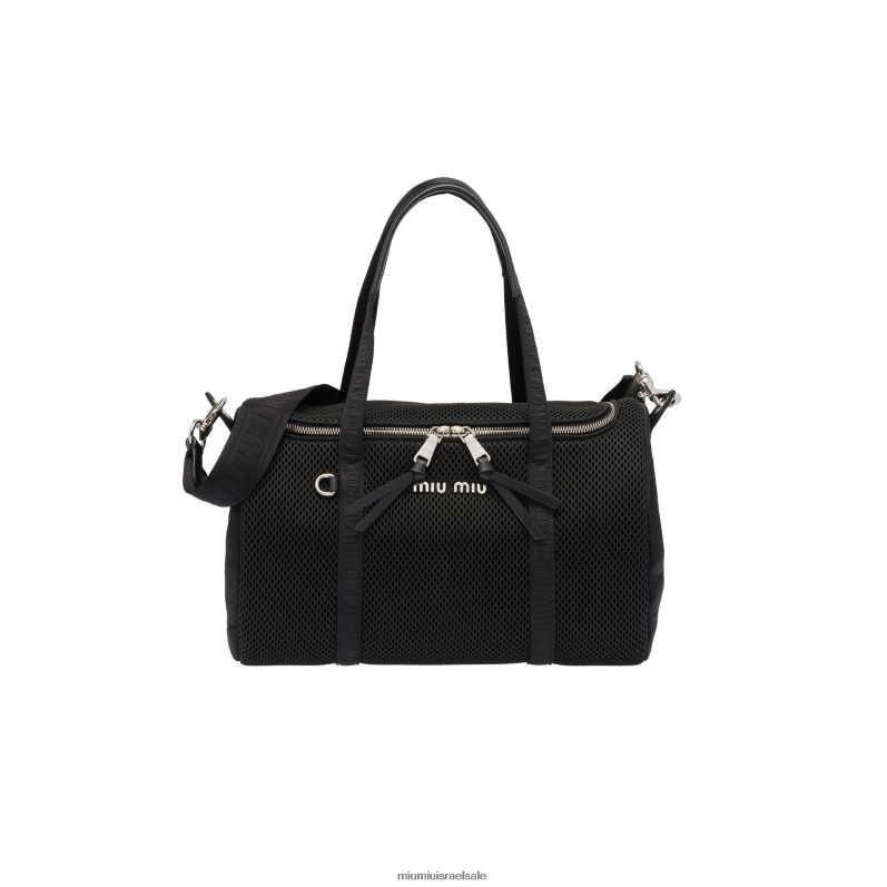 אביזרים שָׁחוֹר Miu Miu תיק נשיאה לחיות מחמד רשת FNPPL1110
