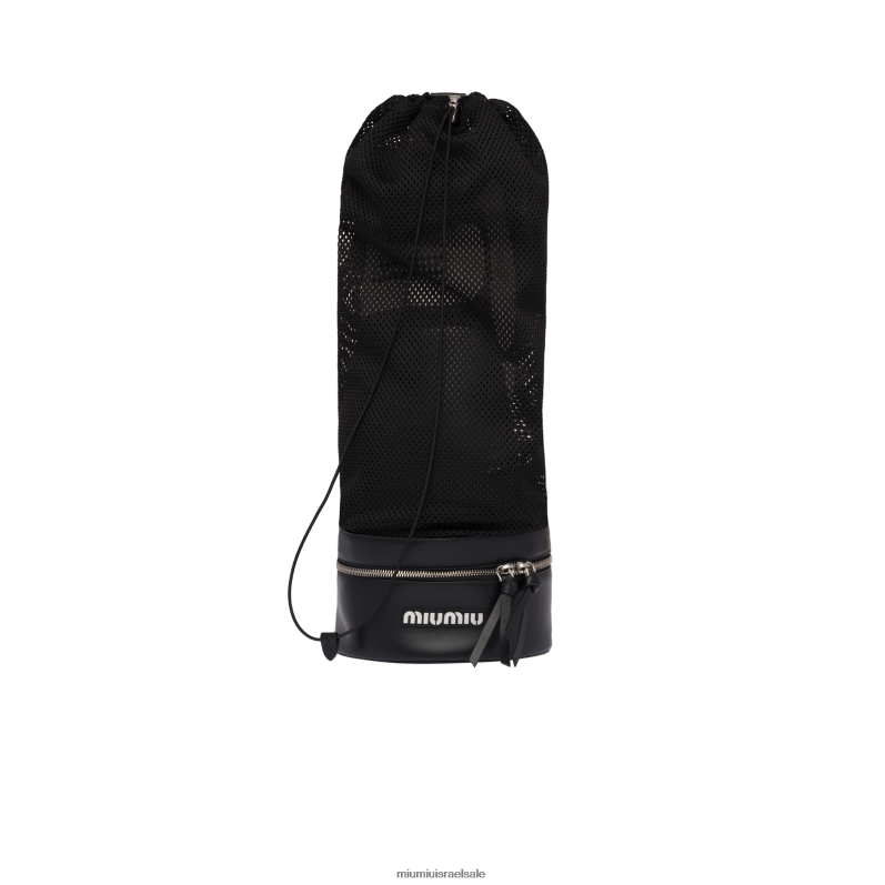 אביזרים שָׁחוֹר Miu Miu סט כפפות אגרוף ותרמיל FNPPL1114