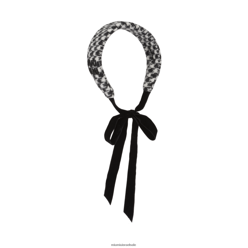 אביזרים שָׁחוֹר Miu Miu סרט לראש מצמר שטלנד FNPPL1170