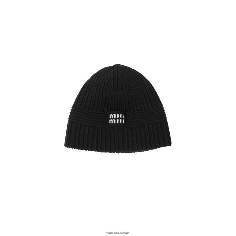 אביזרים שָׁחוֹר Miu Miu כיפה סרוגה FNPPL1195