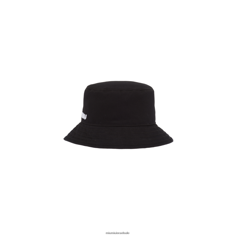 אביזרים לבן שחור Miu Miu כובע דלי מקדחה FNPPL1207