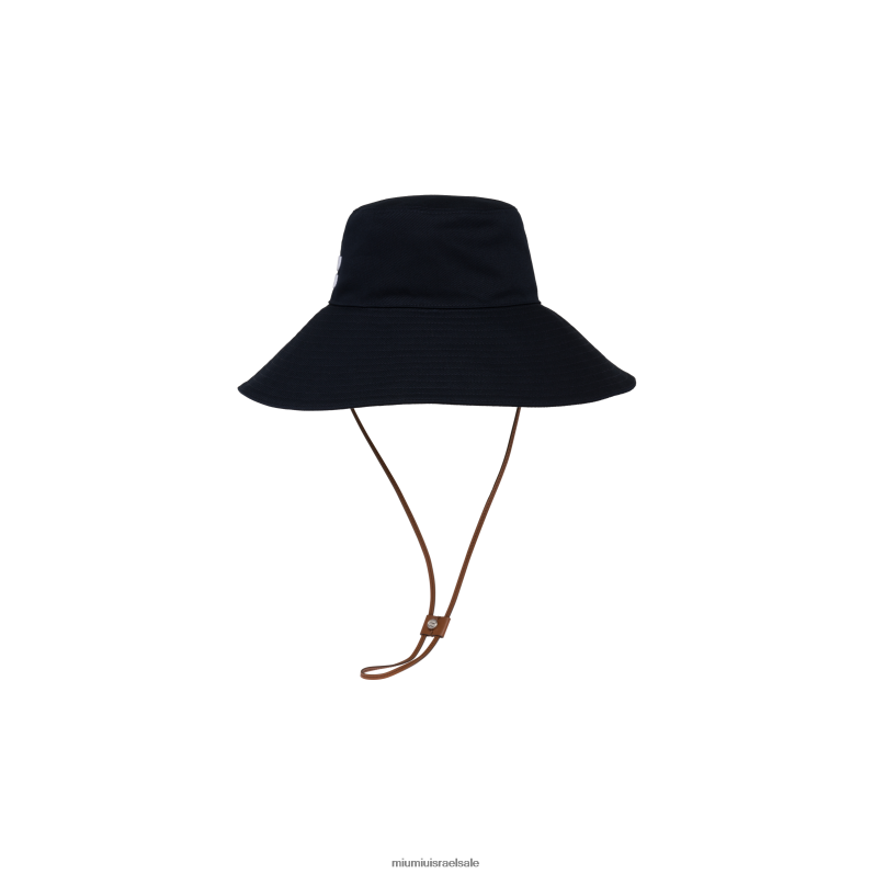 אביזרים כחול לבן Miu Miu כובע מקדחה FNPPL1210