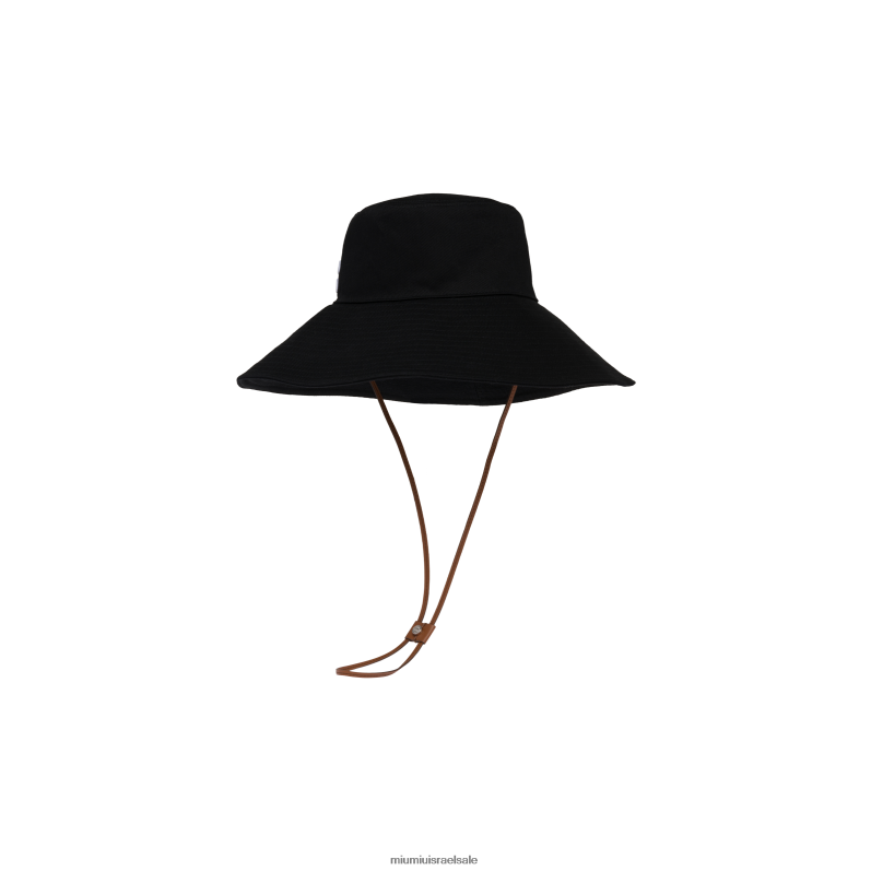 אביזרים לבן שחור Miu Miu כובע מקדחה FNPPL1211