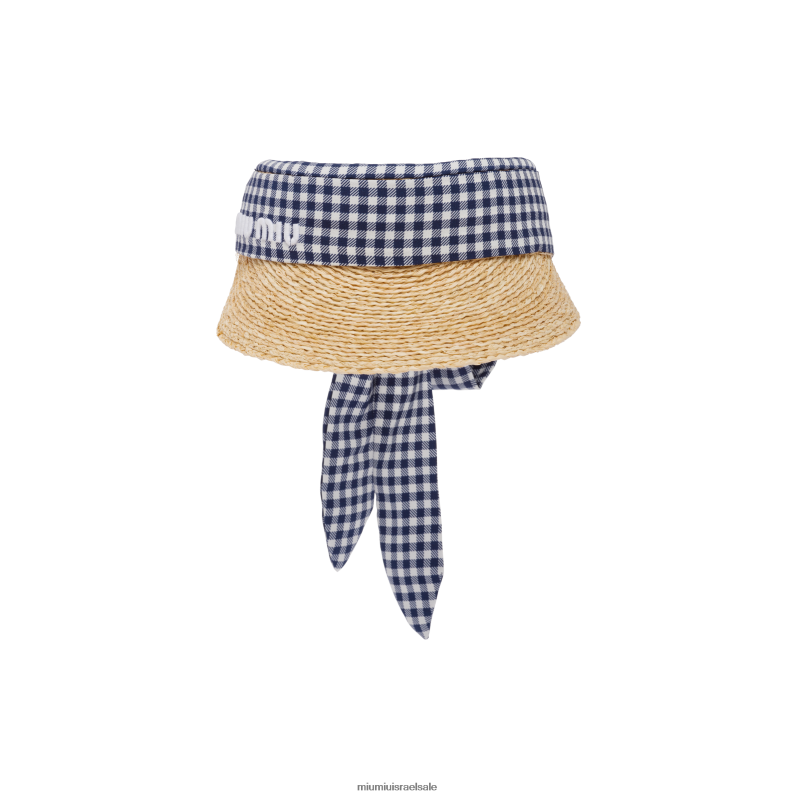 אביזרים בז'/כחול Miu Miu מגן רפיה FNPPL1215