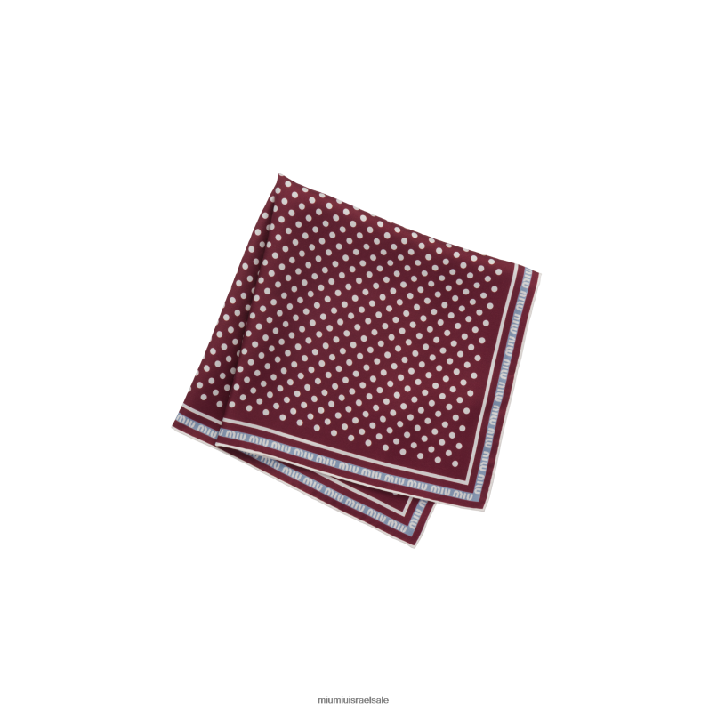 אביזרים אמרנט אדום/קורנפלור Miu Miu צעיף אריג מודפס FNPPL1236