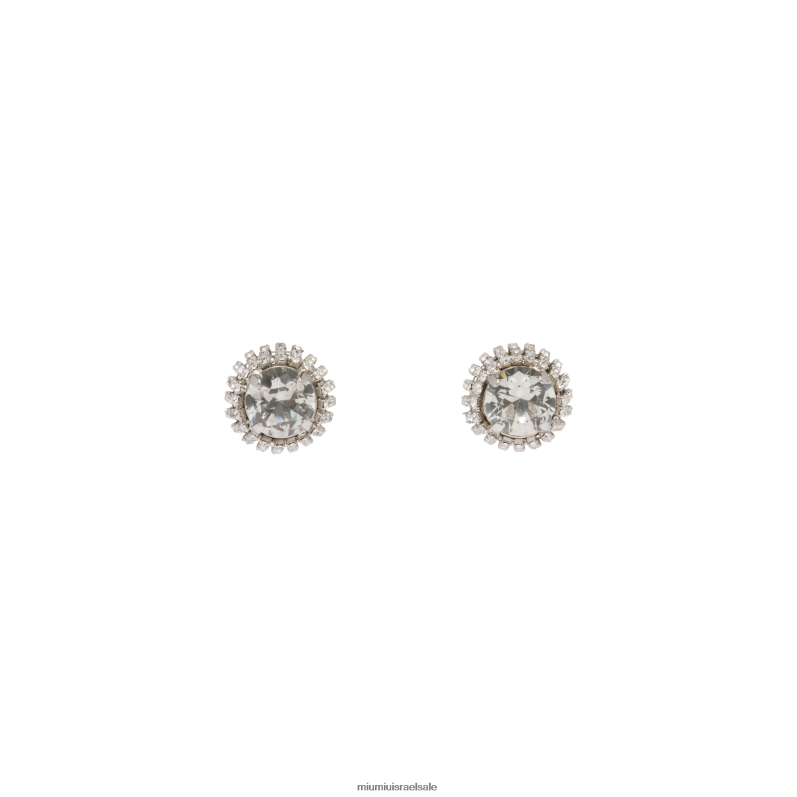 תכשיטים גָבִישׁ Miu Miu עגילי מתכת FNPPL1320