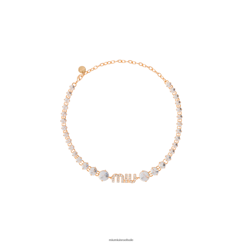 תכשיטים זהב Miu Miu שרשרת קריסטל FNPPL1367