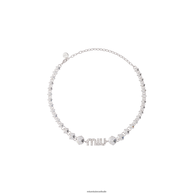 תכשיטים פְּלָדָה Miu Miu שרשרת קריסטל FNPPL1368