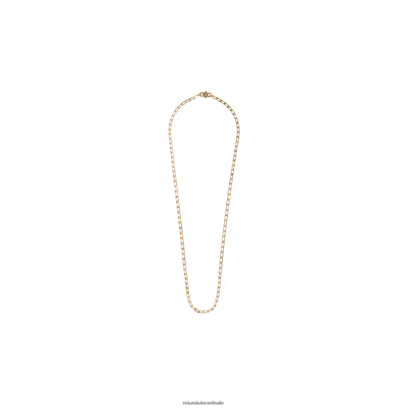 תכשיטים זהב Miu Miu שרשרת מתכת כפולה FNPPL1373