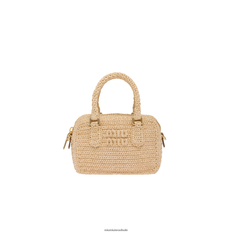 אוסף טִבעִי Miu Miu תיק סרוג עם ידית עליונה FNPPL162