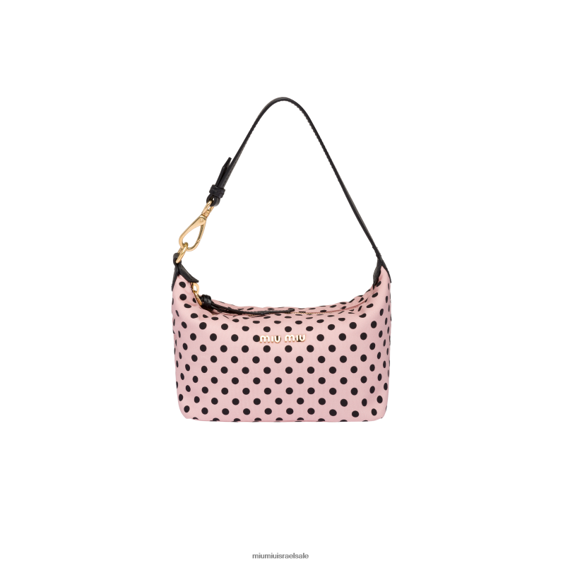 אוסף אבן חן/שחור Miu Miu מיני-תיק כישלון מודפס ברוח FNPPL174