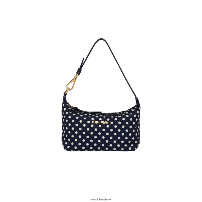 אוסף כחול רויאל/שנהב Miu Miu מיני-תיק כישלון מודפס ברוח FNPPL175