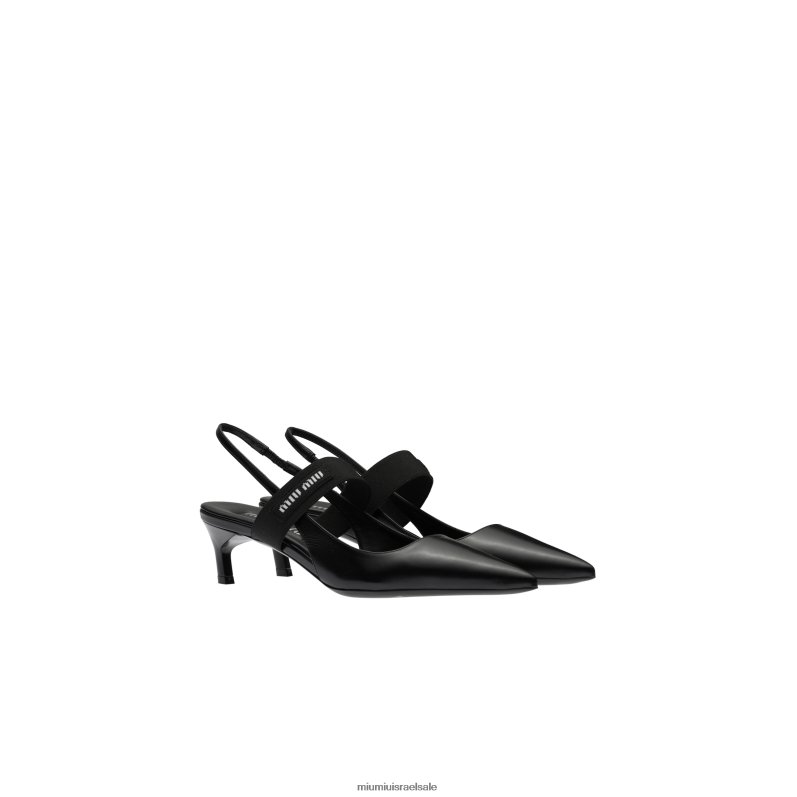 נעליים שָׁחוֹר Miu Miu משאבות עור מתלה FNPPL183