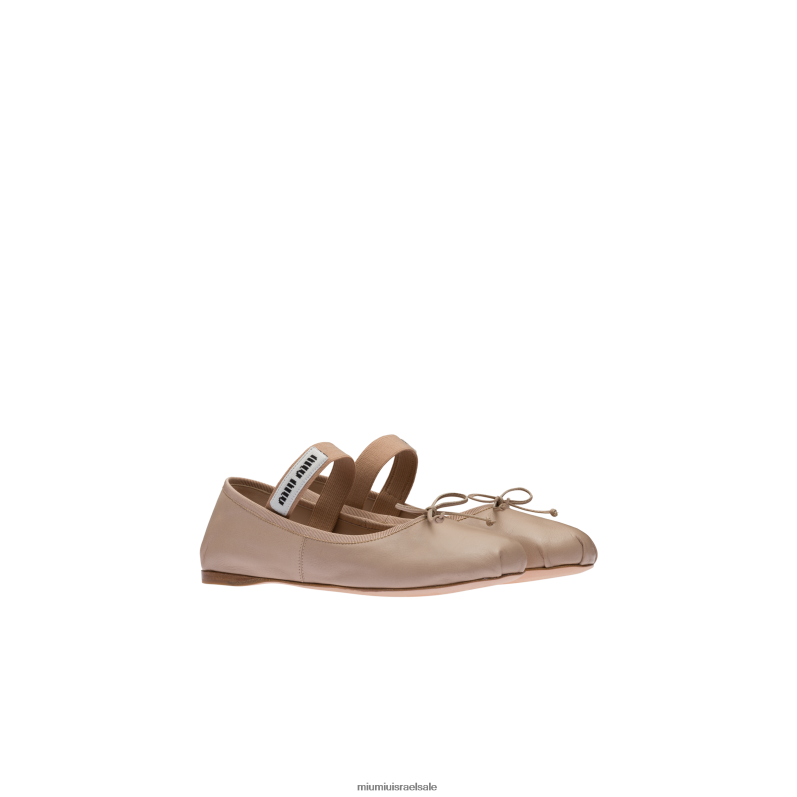 נעליים שושנת מים Miu Miu בלרינות מעור FNPPL275