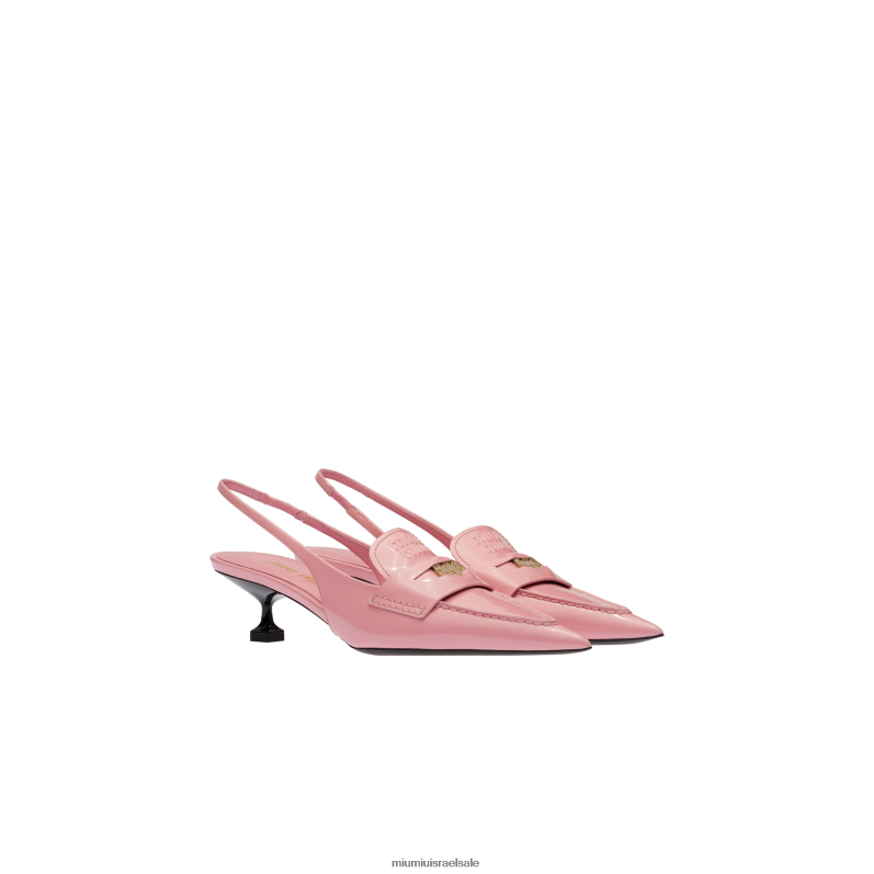 נעליים וָרוֹד Miu Miu מכנסי עור פרוטה עם עקב FNPPL319