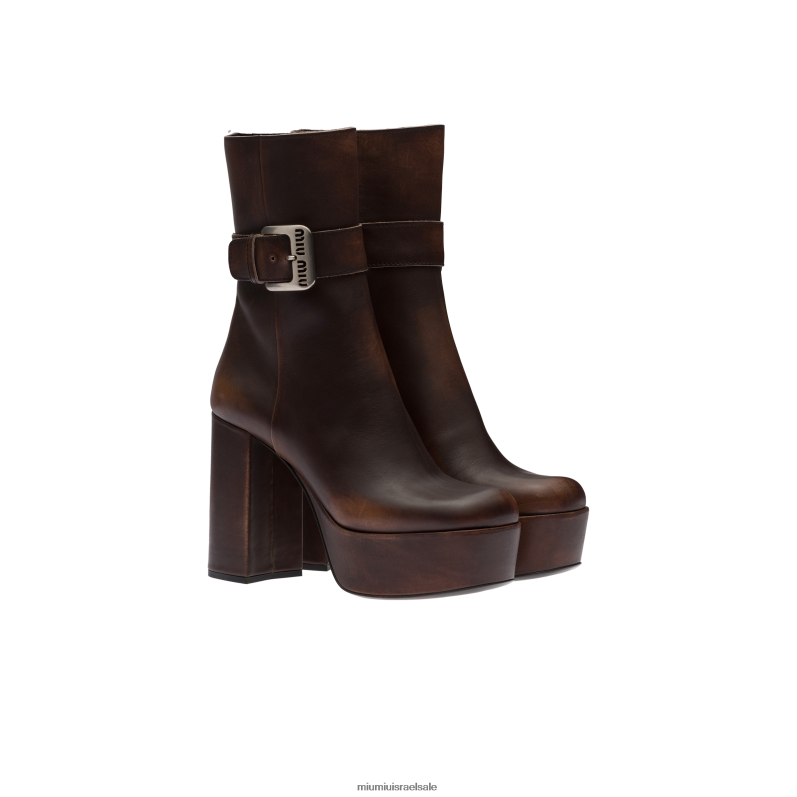 נעליים הָבְנֶה Miu Miu נעלי פלטפורמה מעור FNPPL343