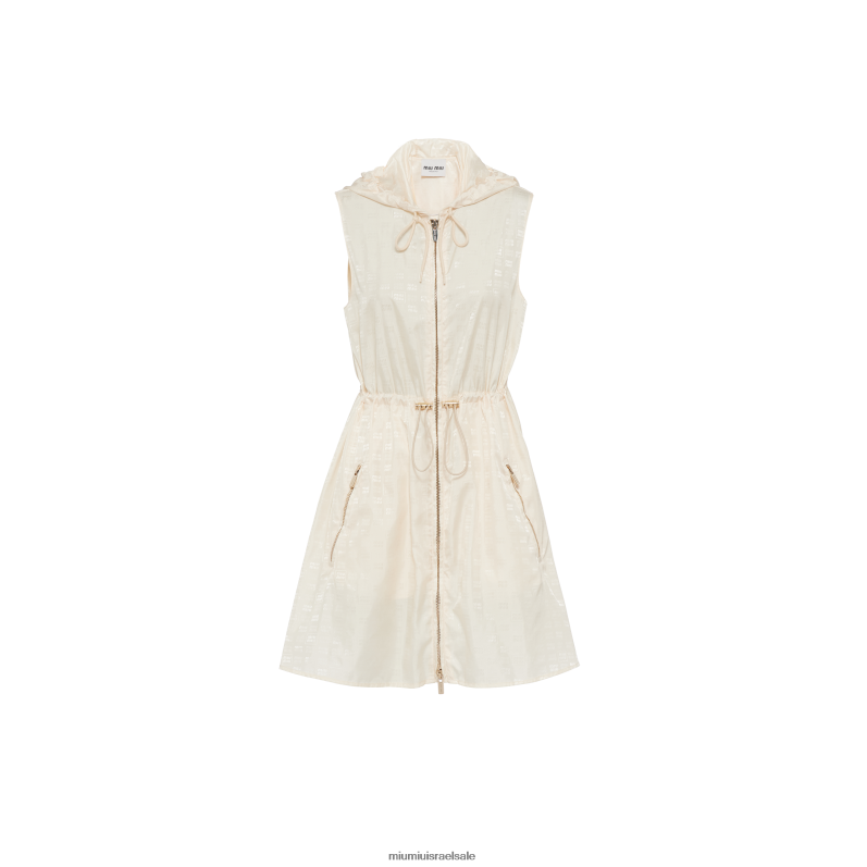 מוכן ללבישה שֶׁנהָב Miu Miu שמלת מיני ניילון FNPPL357