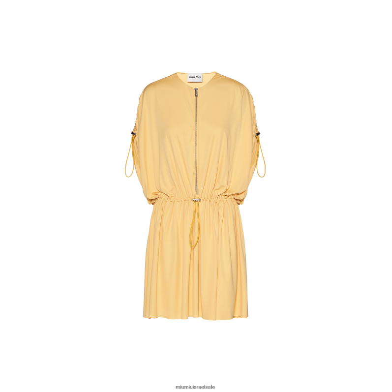 מוכן ללבישה טוֹפָּז Miu Miu שמלת מיני אורגנזין FNPPL375