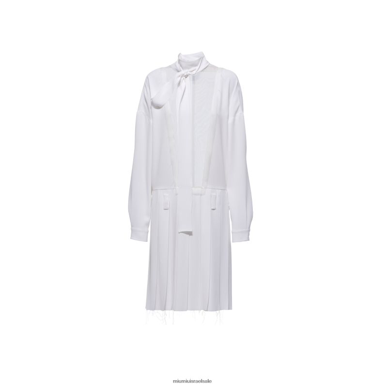 מוכן ללבישה לבן Miu Miu שמלת סייבל FNPPL417