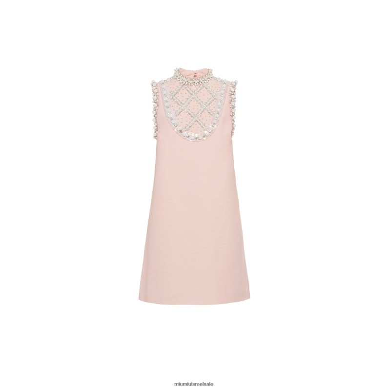 מוכן ללבישה עָתִיק Miu Miu שמלת מיני טריקוטין רקומה FNPPL431