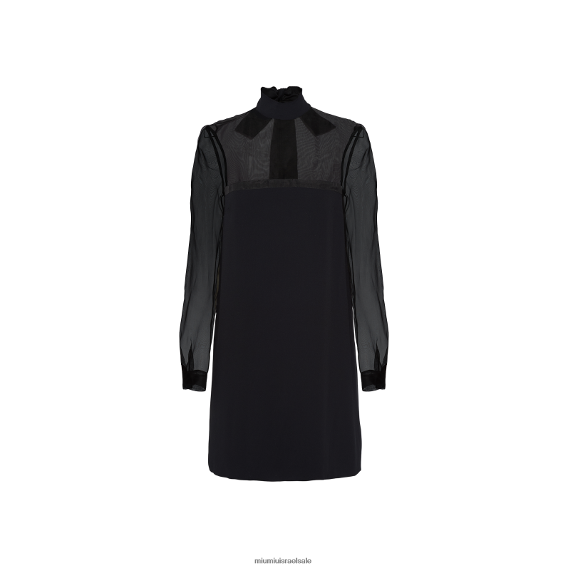 מוכן ללבישה שָׁחוֹר Miu Miu שמלת מיני סייבל FNPPL434
