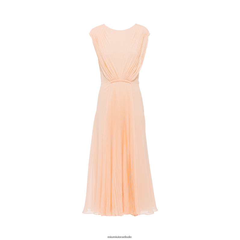 מוכן ללבישה מִשׁמֵשׁ Miu Miu שמלת ג'ורג'ט ארוכה FNPPL443