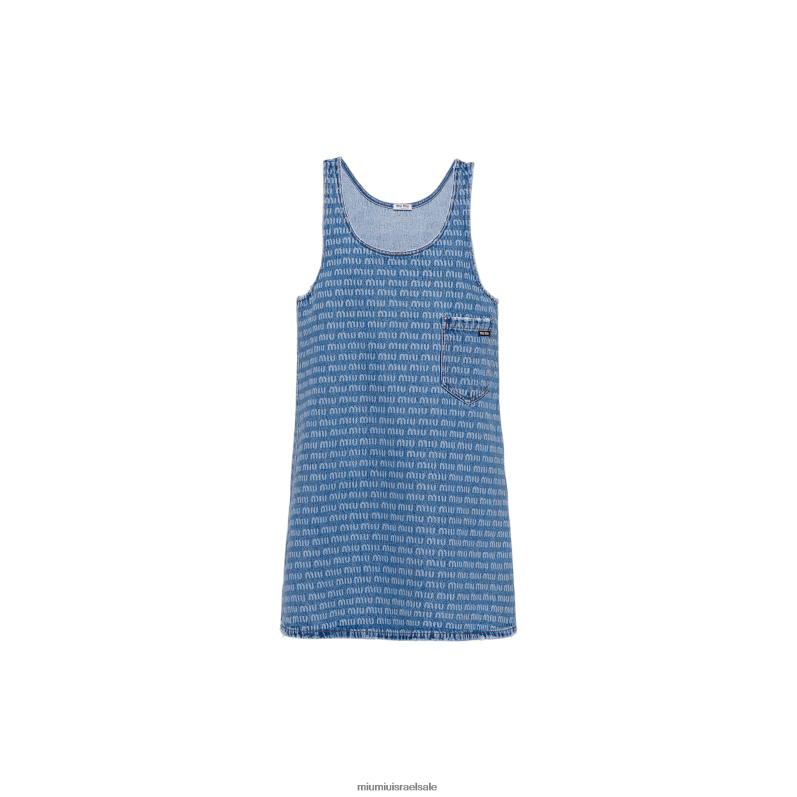מוכן ללבישה כחול ספיר Miu Miu שמלת מיני ג'ינס FNPPL450
