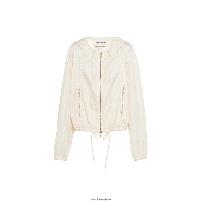 מוכן ללבישה שֶׁנהָב Miu Miu ז'קט בלוסון ניילון FNPPL454