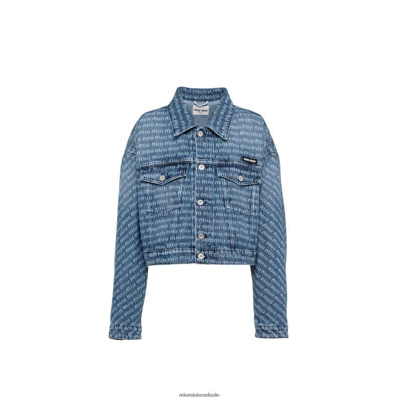 מוכן ללבישה חיל הים Miu Miu ז'קט בלוסון ג'ינס FNPPL469