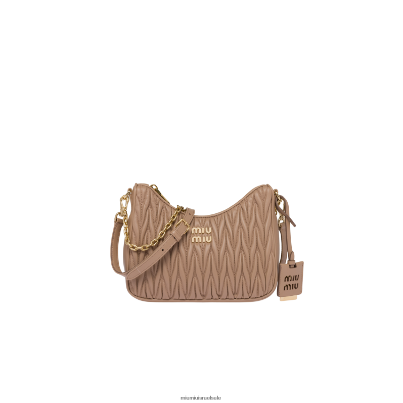 אוסף קָמִיעַ Miu Miu תיק כתף מעור נאפה מטאלס FNPPL58