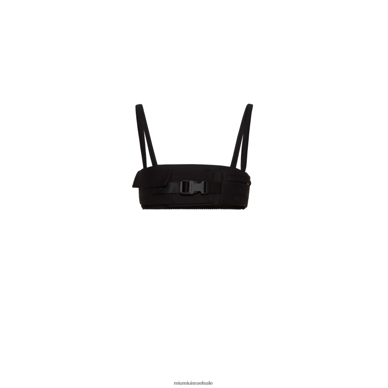 מוכן ללבישה שָׁחוֹר Miu Miu טופ ברלט רדזימיר FNPPL593