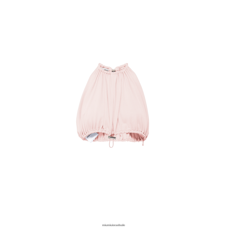 מוכן ללבישה קְוָרץ Miu Miu חלק עליון בלם אורגנזין FNPPL600