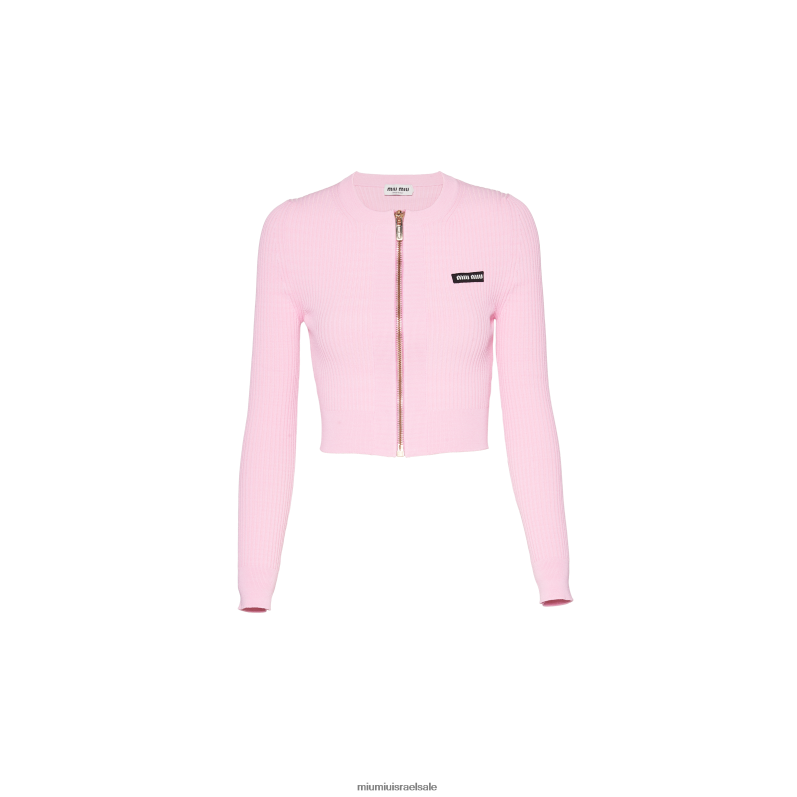 מוכן ללבישה וָרוֹד Miu Miu קרדיגן עם צווארון ויסקוזה FNPPL741