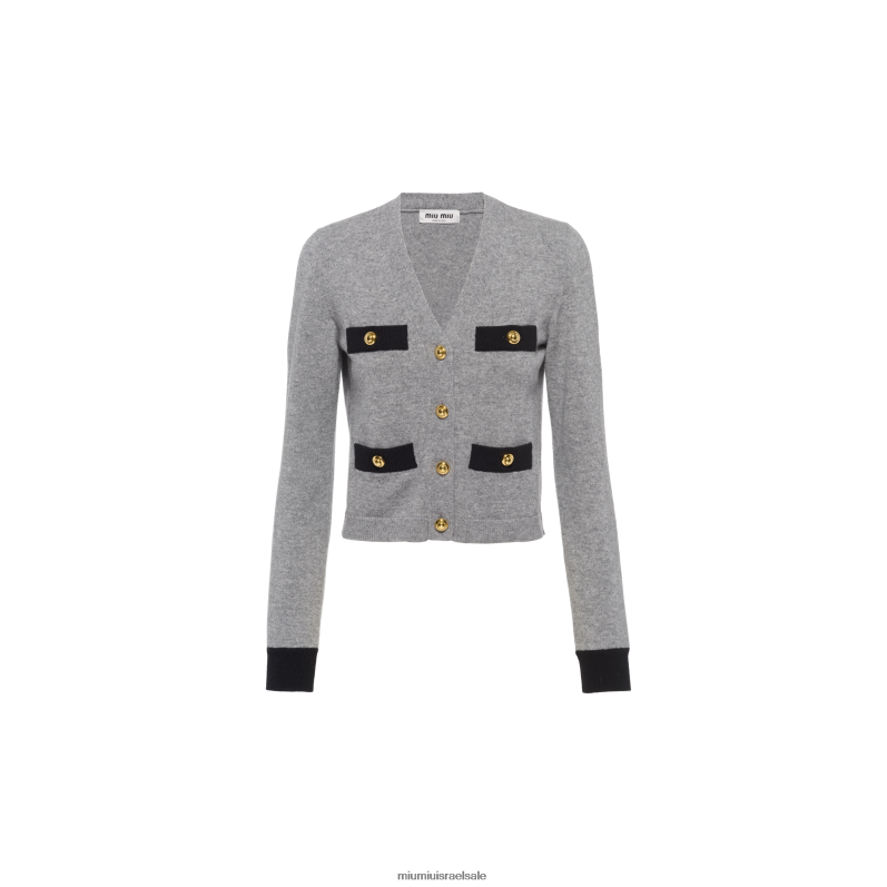 מוכן ללבישה אפור Miu Miu קרדיגן קשמיר FNPPL769