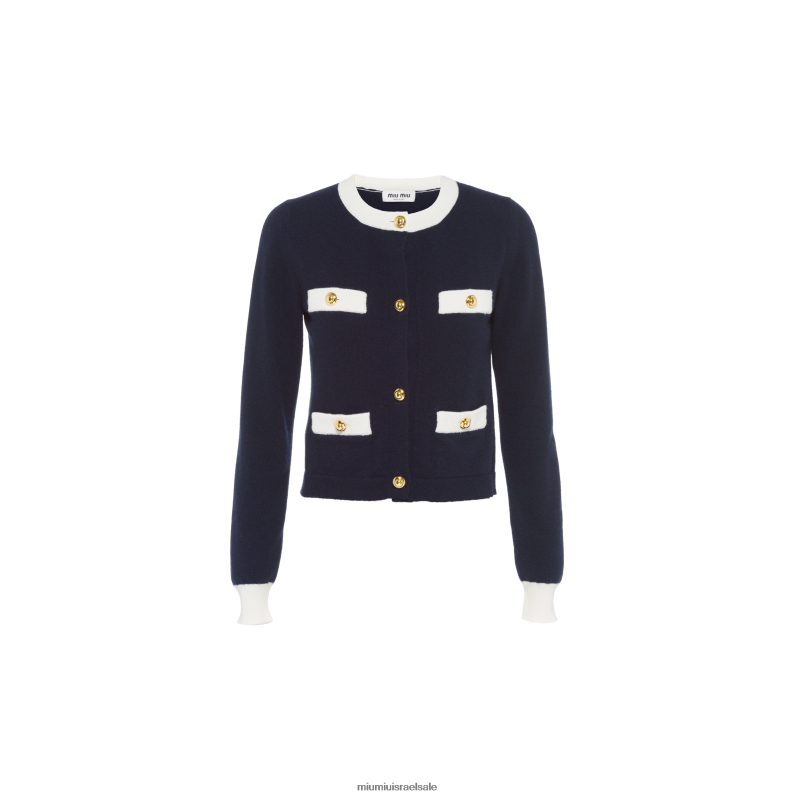 מוכן ללבישה חיל הים Miu Miu קרדיגן קשמיר FNPPL770
