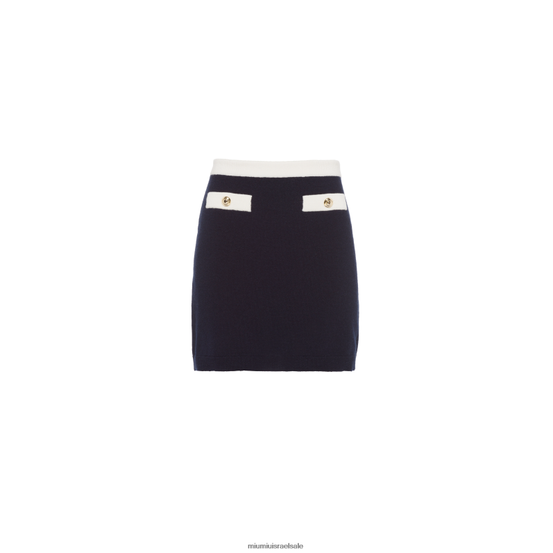 מוכן ללבישה חיל הים Miu Miu חצאית מיני קשמיר FNPPL785